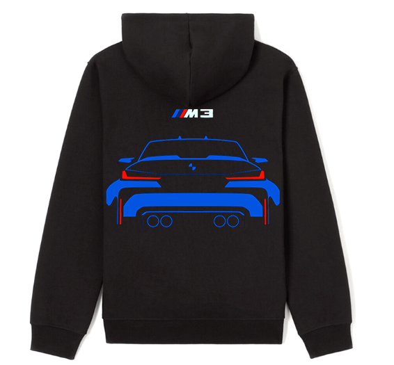 BMW M3 Car Design Black Hoodie