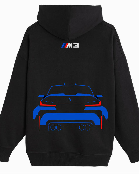 BMW M3 Car Design Black Hoodie